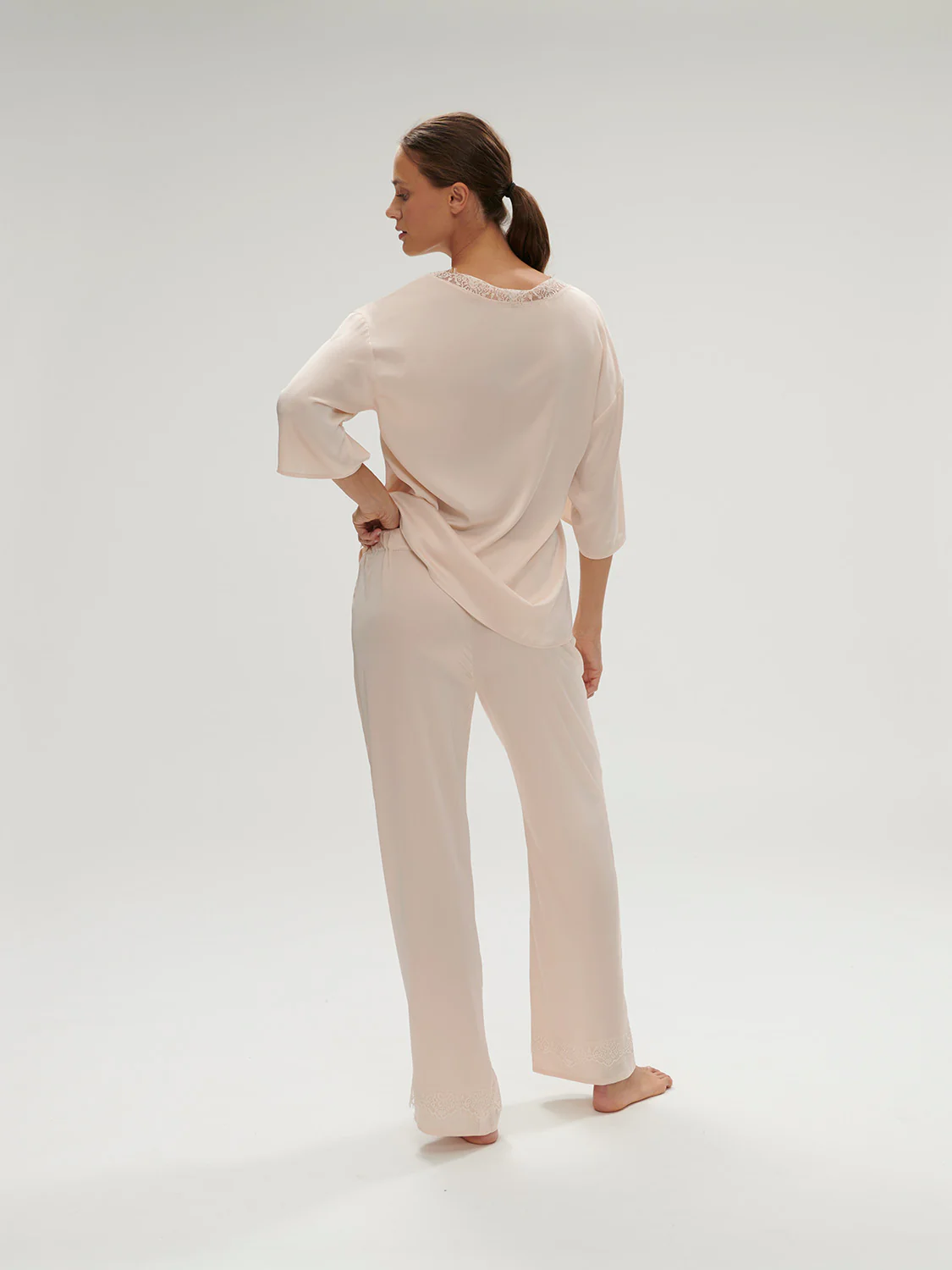 3/4 Sleeve Top - Sakura pink - Image 5