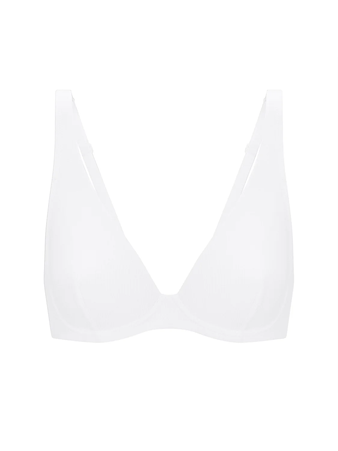 Full cup plunge bra - White - Image 6
