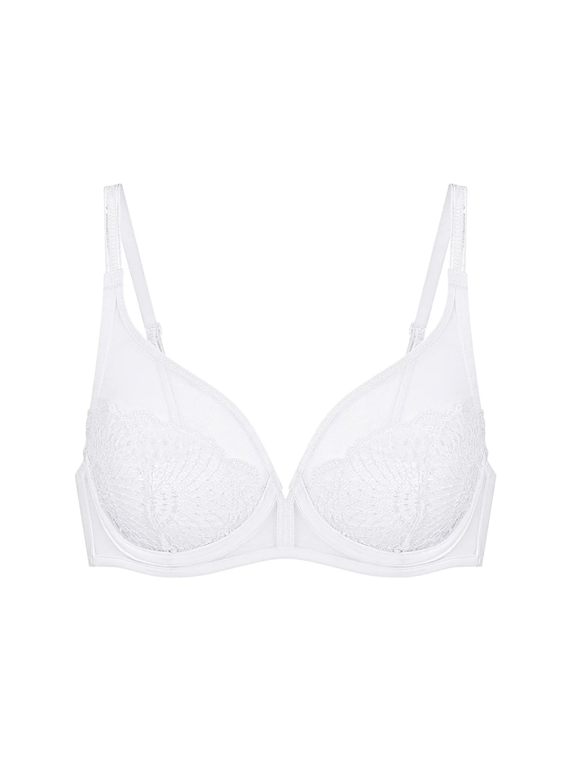 Full cup plunge bra - White - Image 4