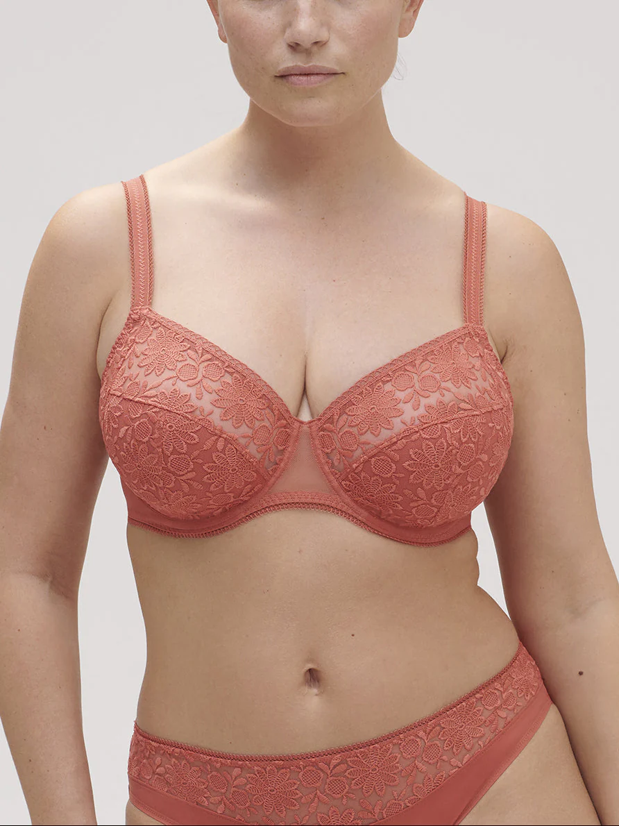 Full cup support bra - Texas Pink