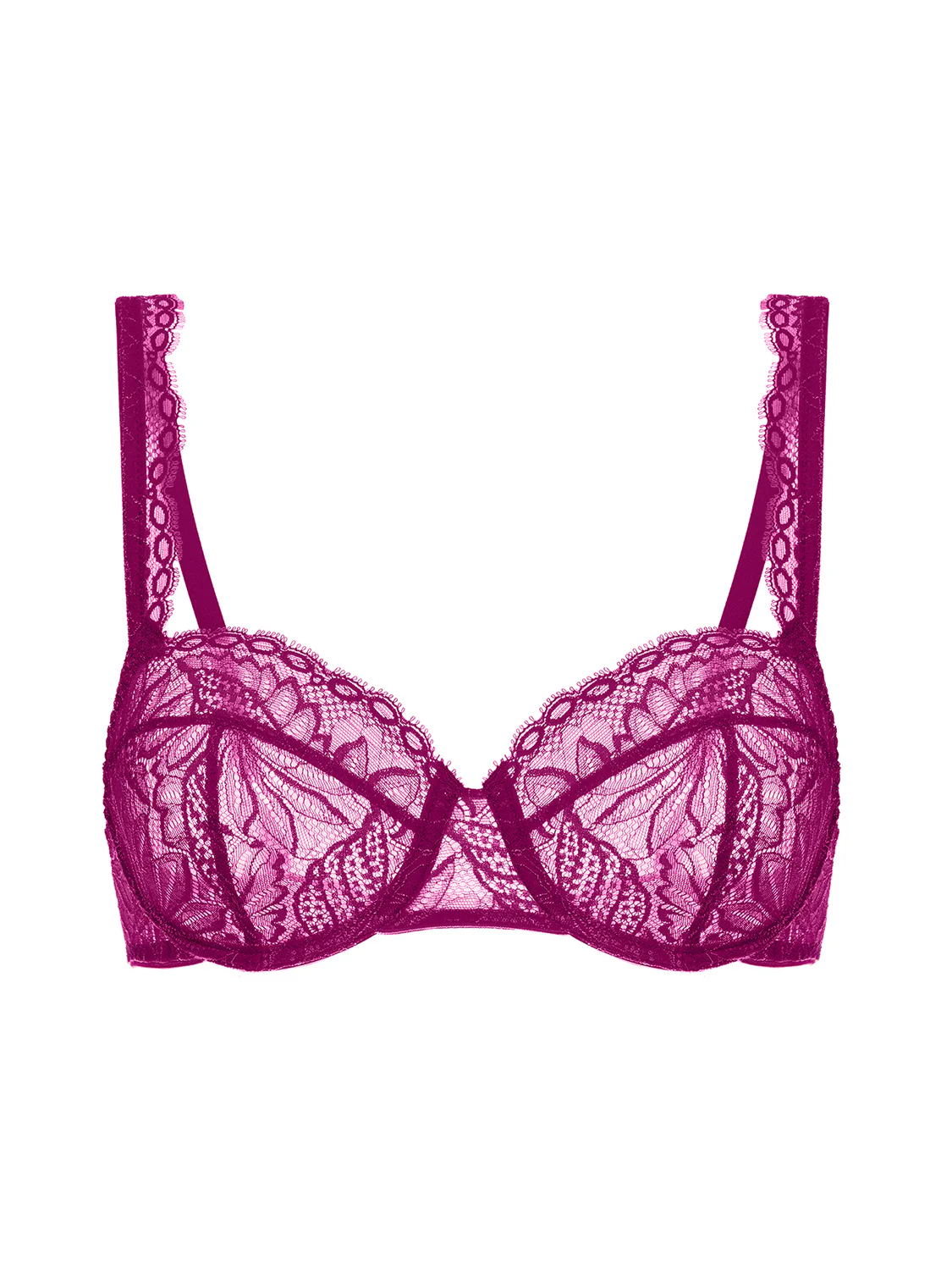 Half cup bra - Raspberry - Image 3