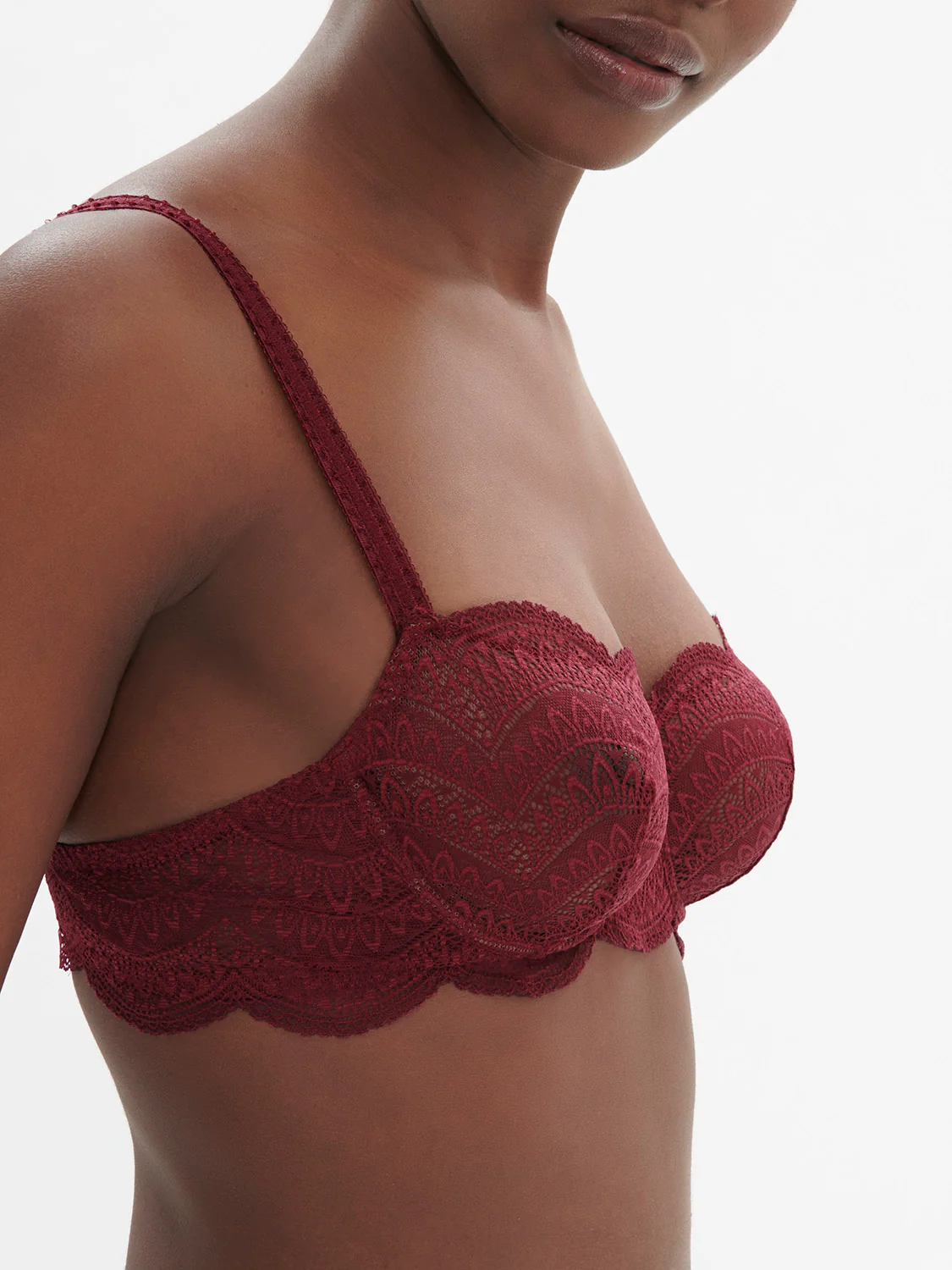 Half cup bra - Spinel Red - Image 2