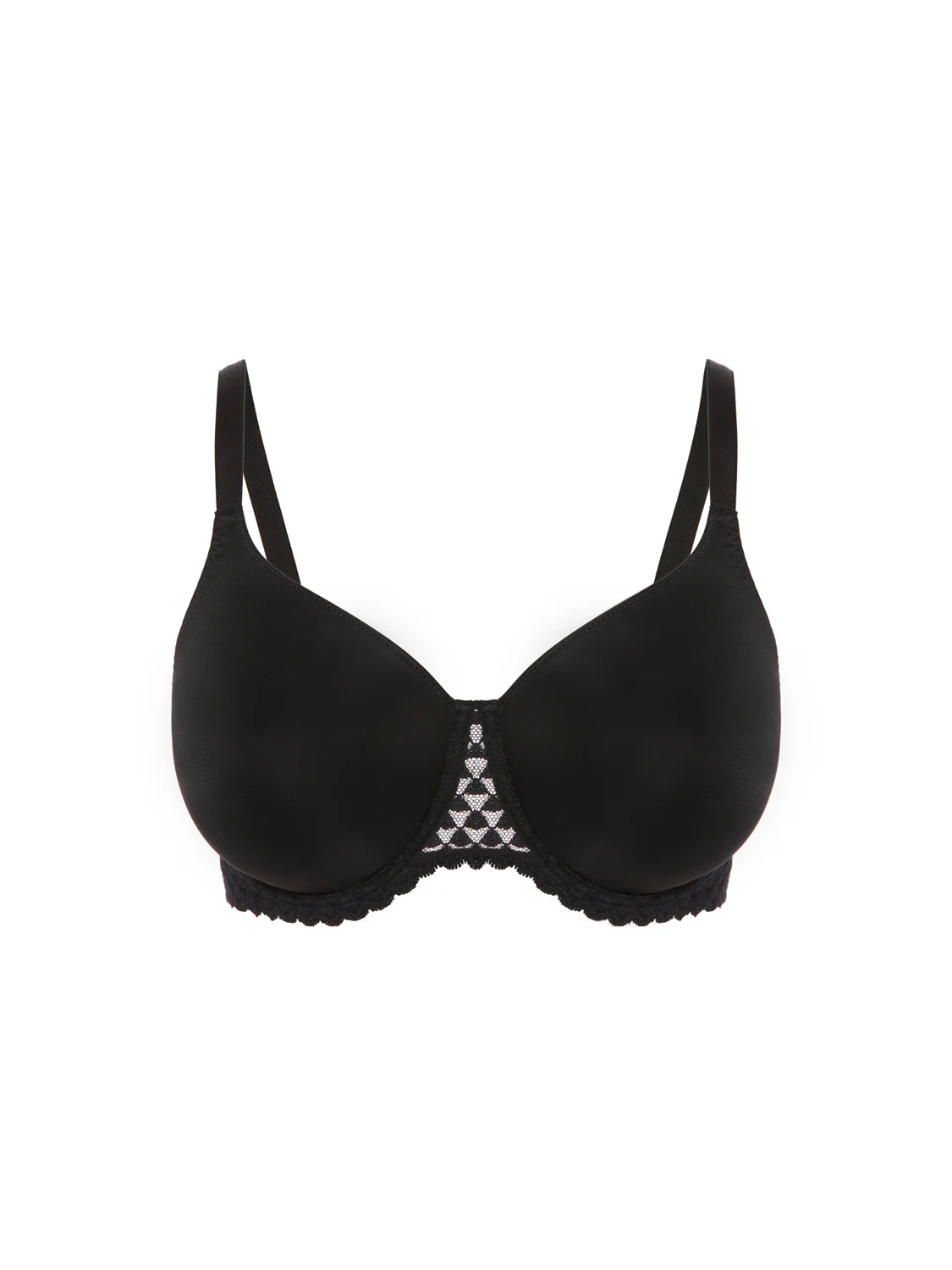 Moulded rigid underwired bra - Black - Image 4