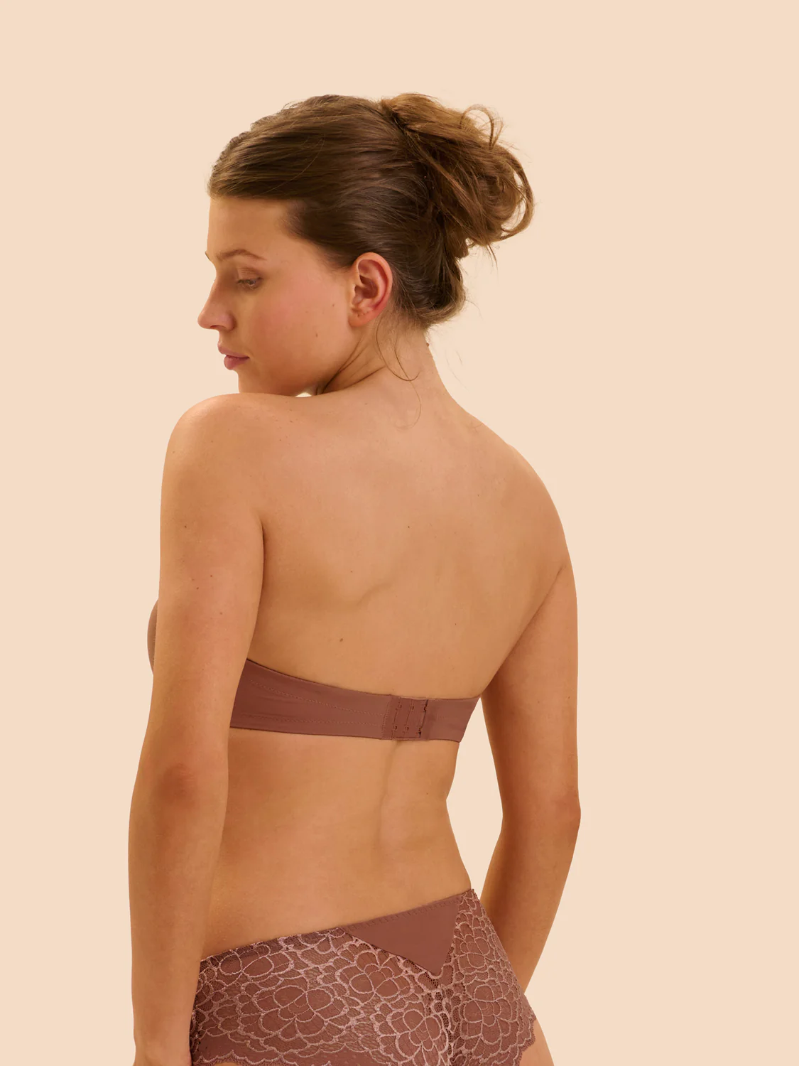 Non padded strapless bra, spacer 3D - Coco brown - Image 3
