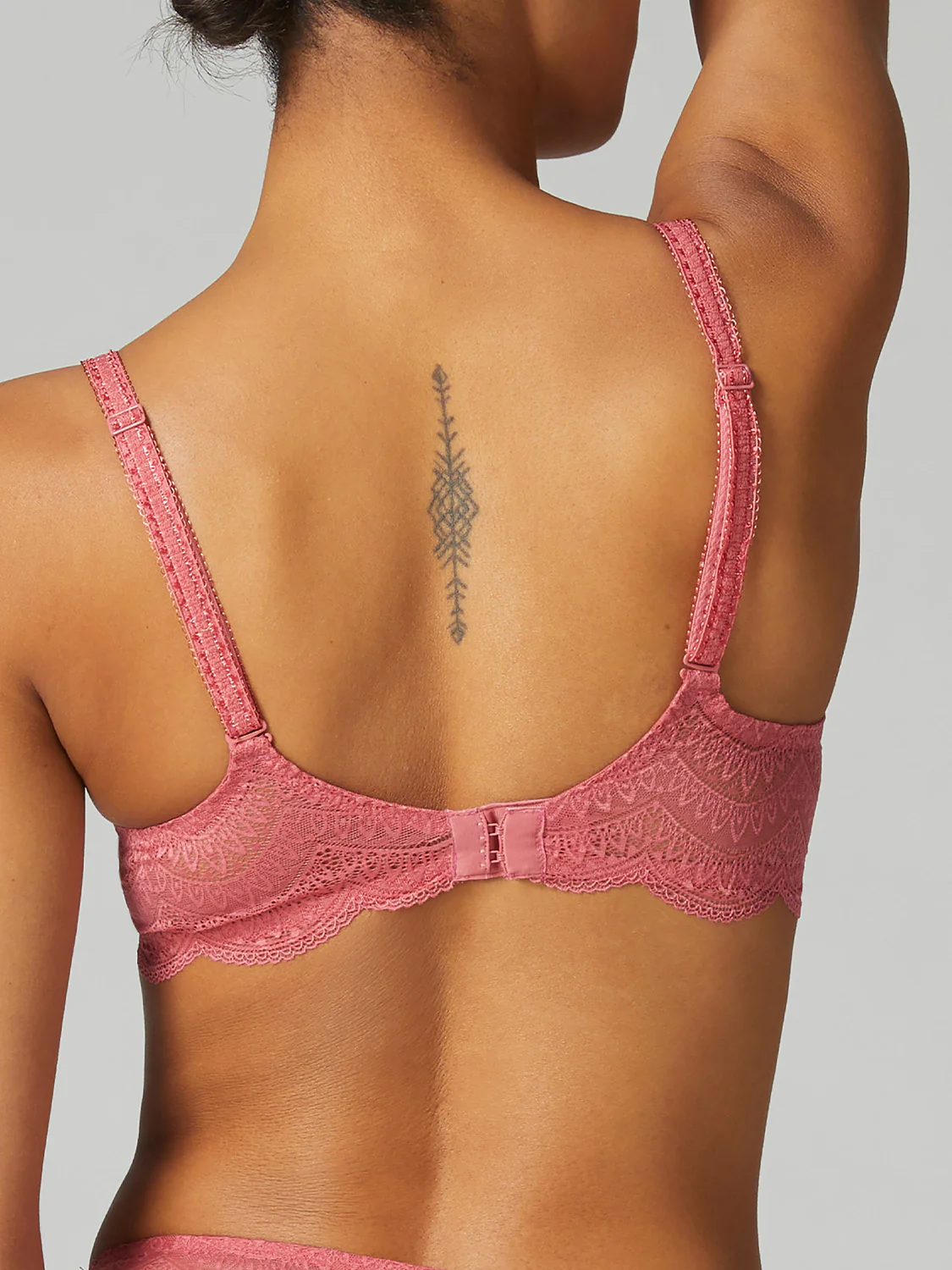 Padded half cup bra - Blush pink - Image 5