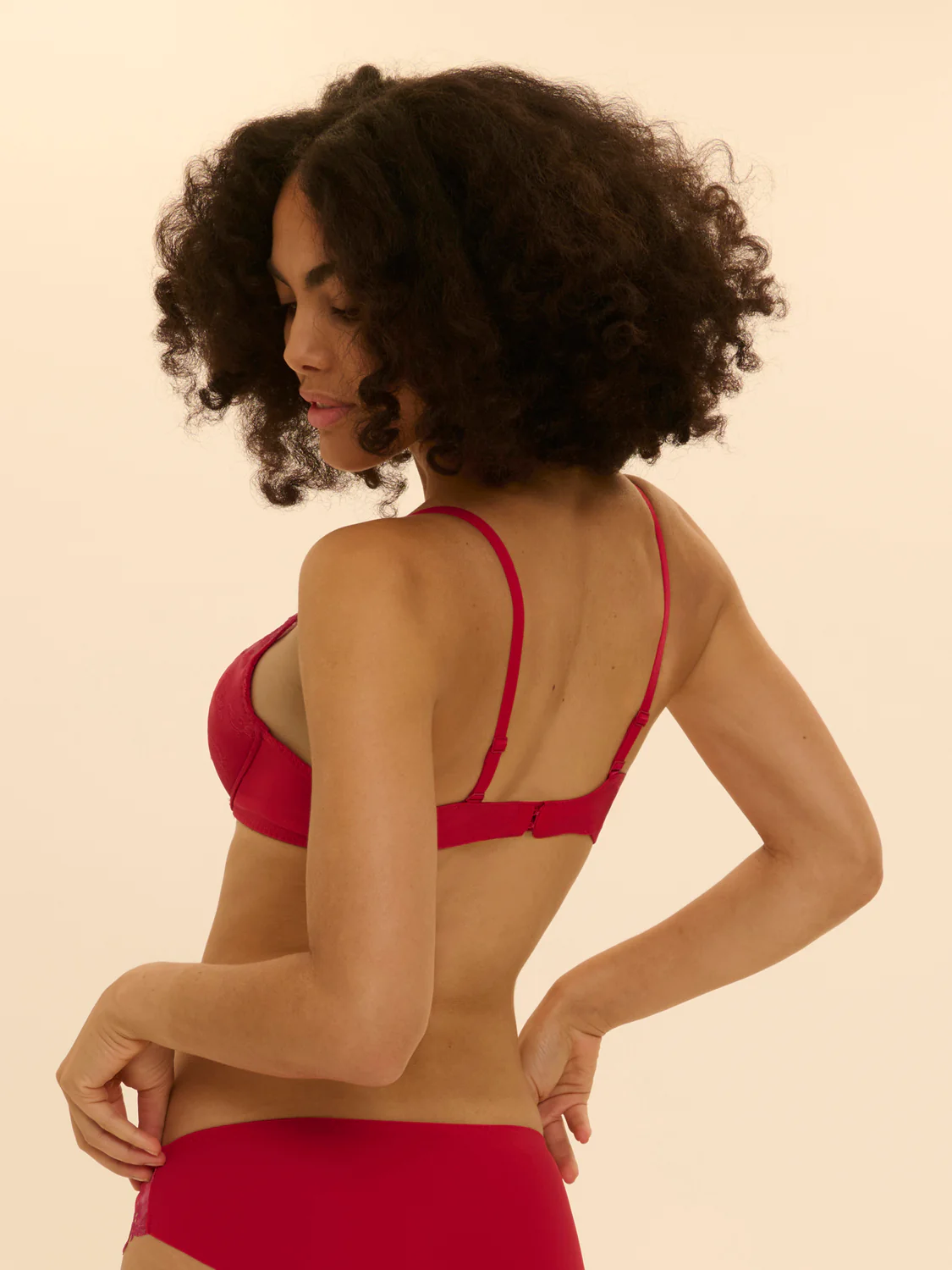 Plunging push-up bra - Rainbow Red - Image 3