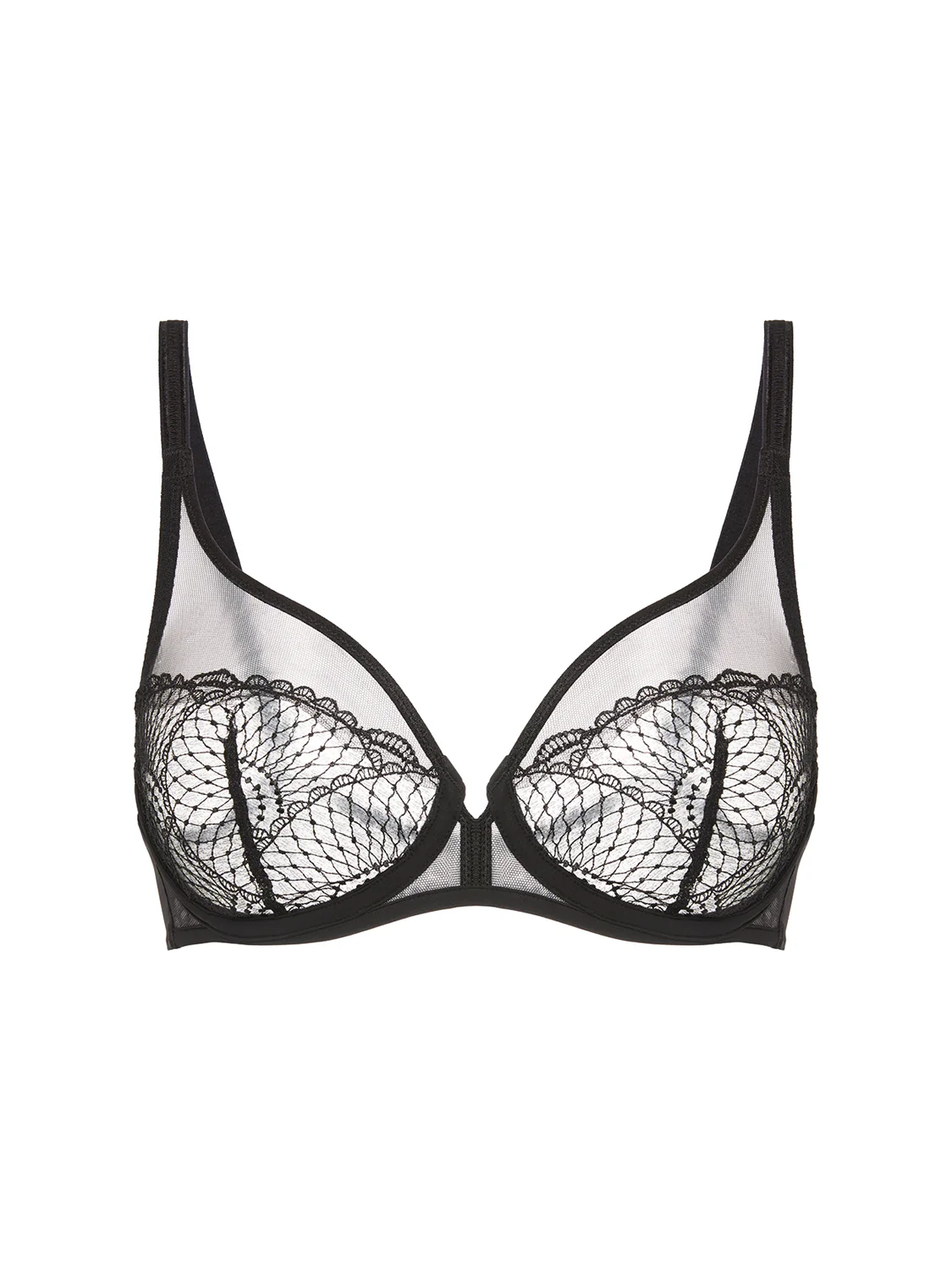 Plunging underwired bra - Black - Image 5