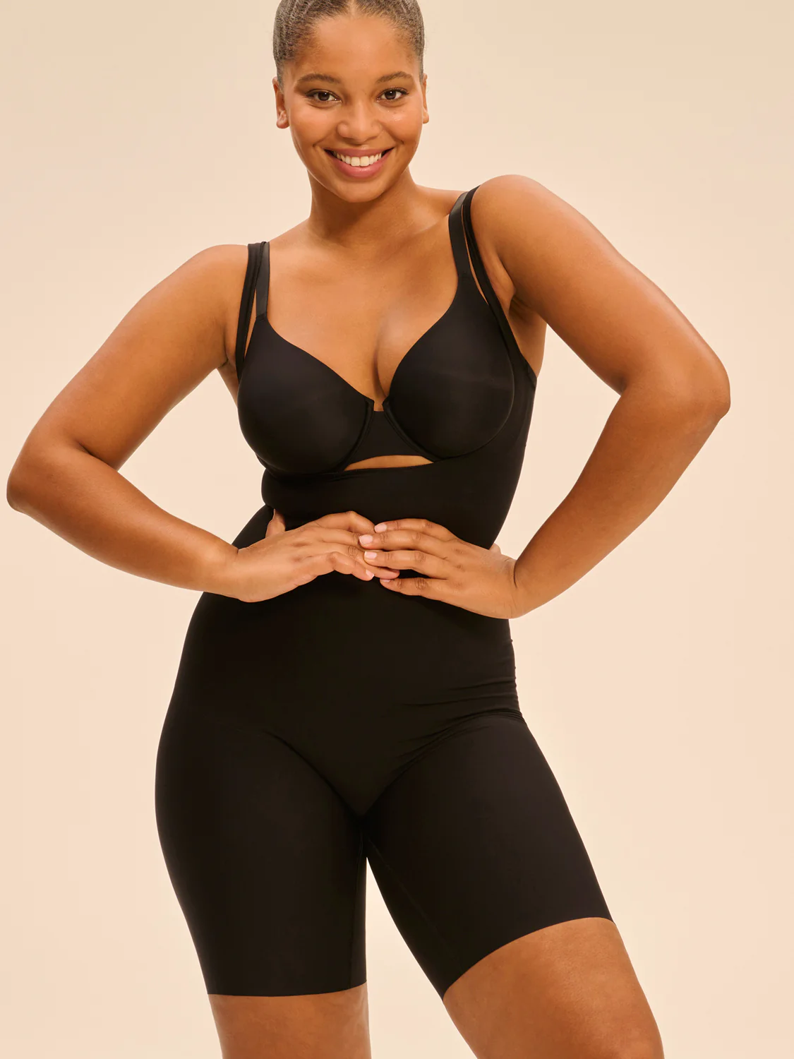Shaper panty bodysuit - Black - Image 6