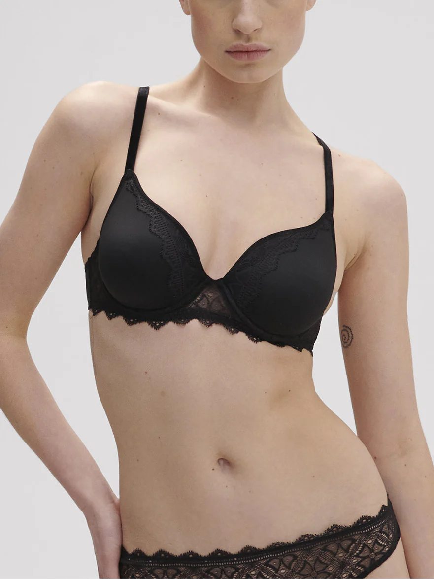 Spacer plunge bra - Black