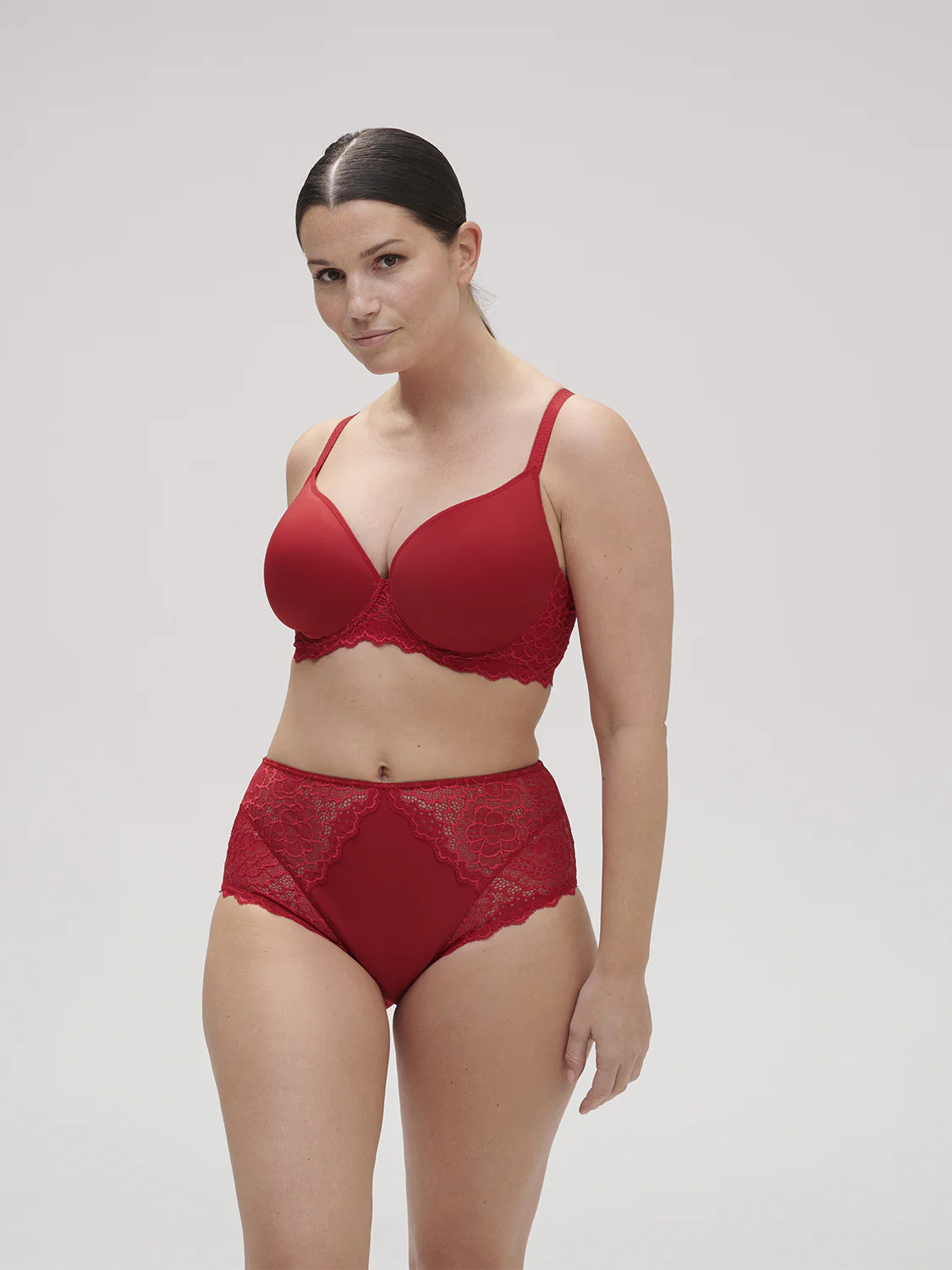 Spacer plunge bra - Tango Red - Image 10
