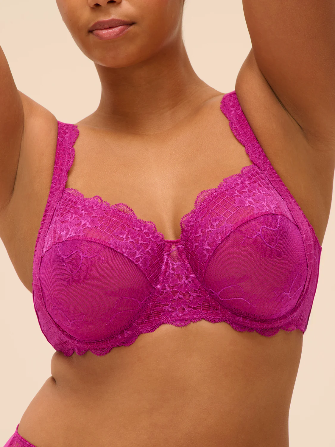 Squared neckline full cup bra - Azalea - Image 2
