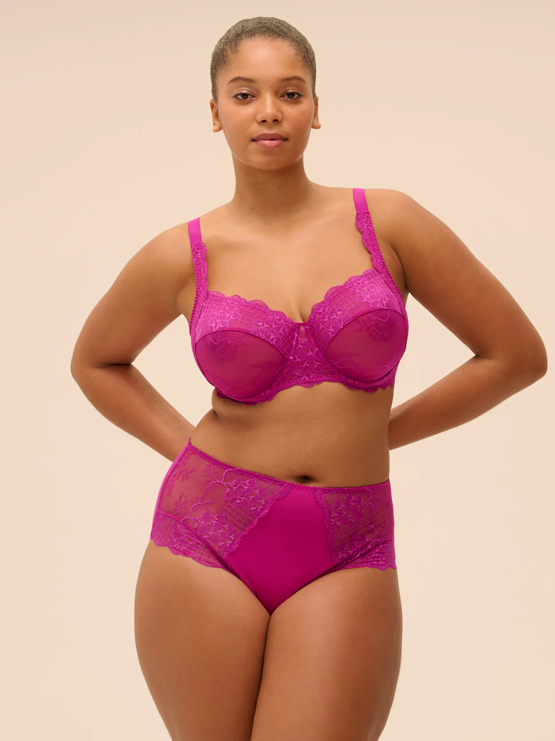 Squared neckline full cup bra - Azalea - Image 5