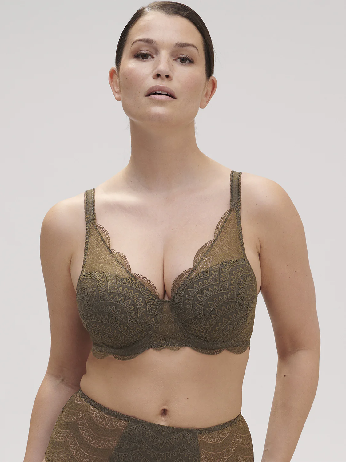 Squared neckline spacer bra - Adventure Green - Image 8