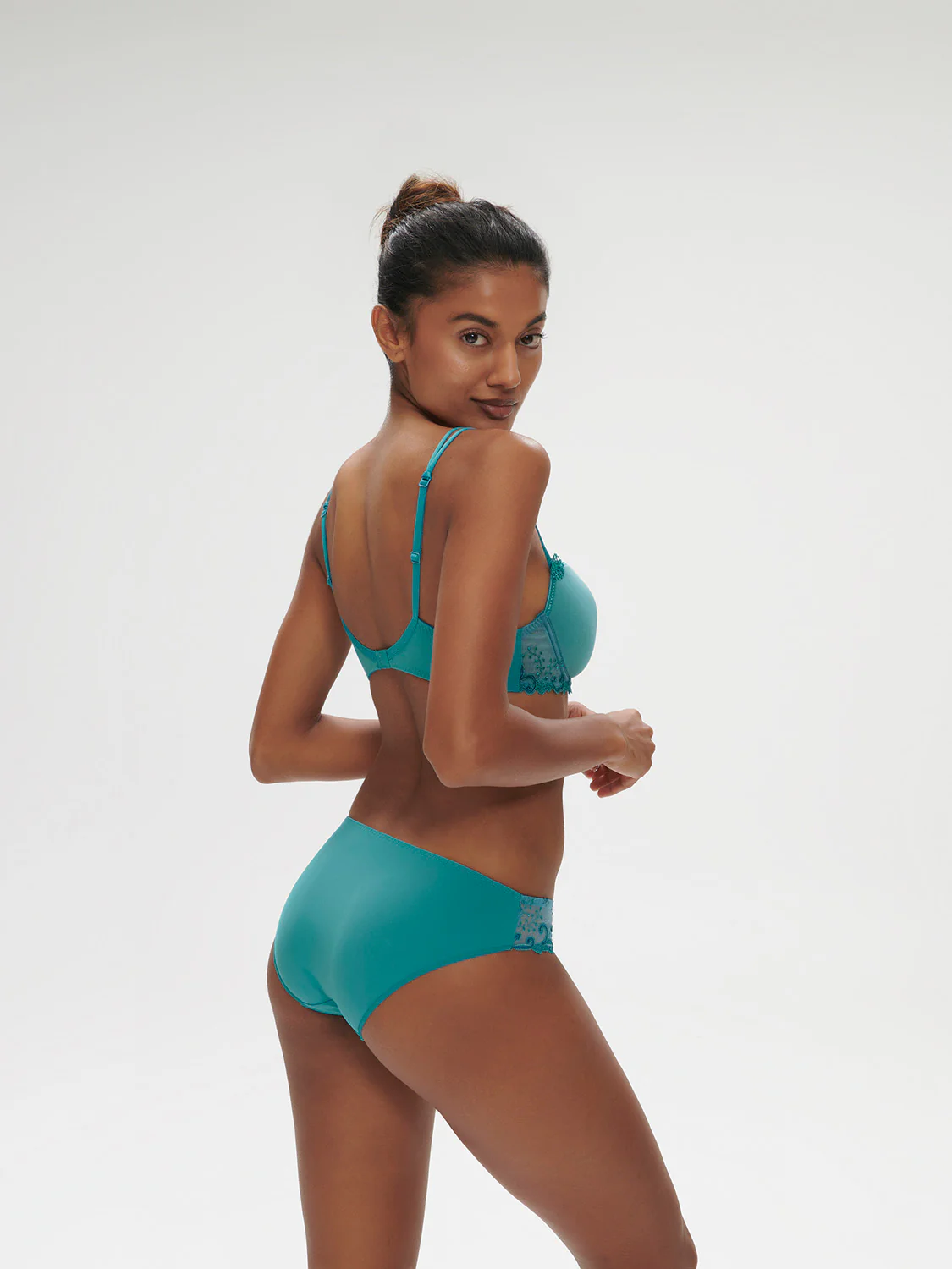 Squared neckline spacer bra - Atoll Blue - Image 5