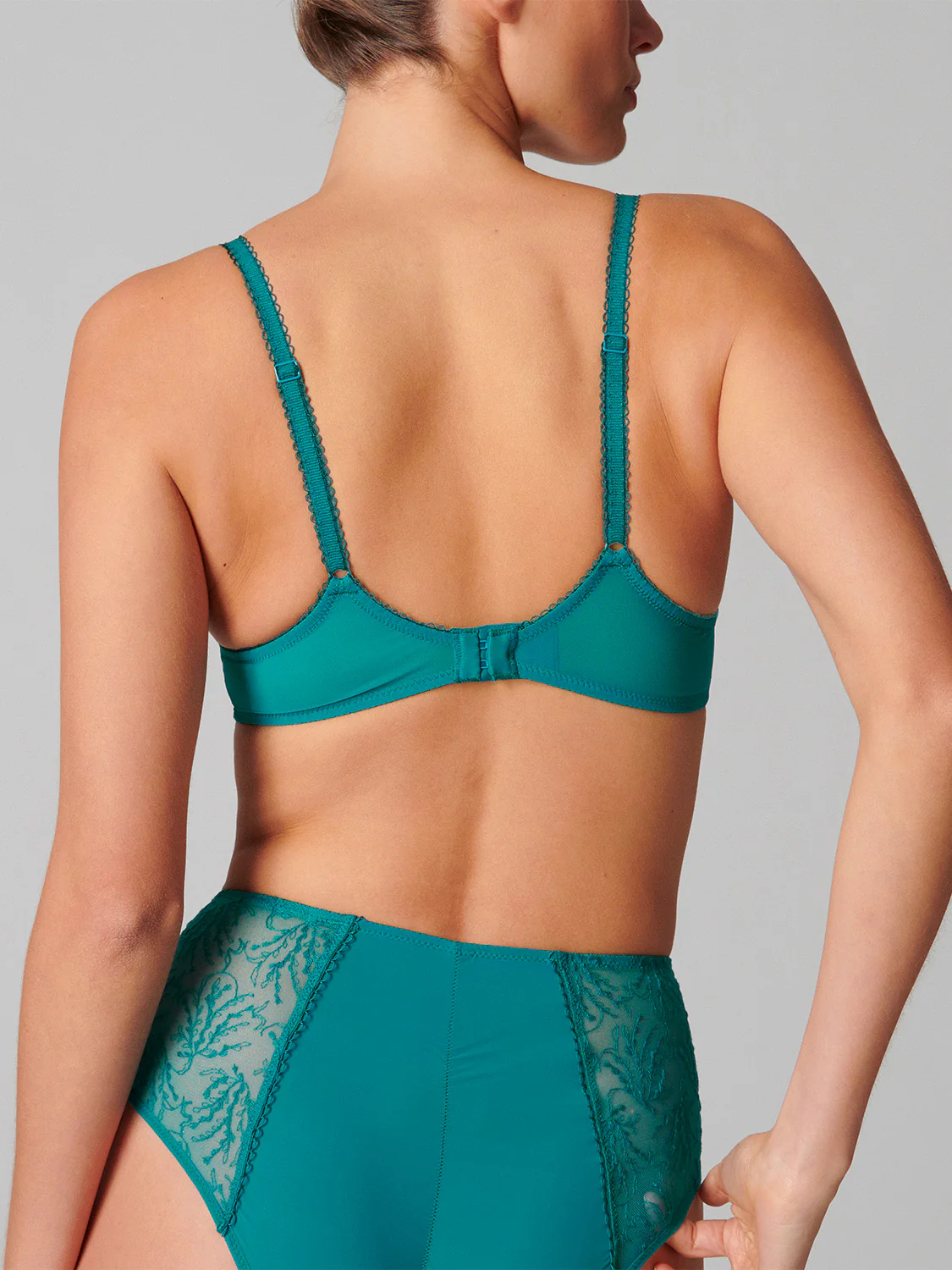Squared neckline spacer bra - Emerald green - Image 2