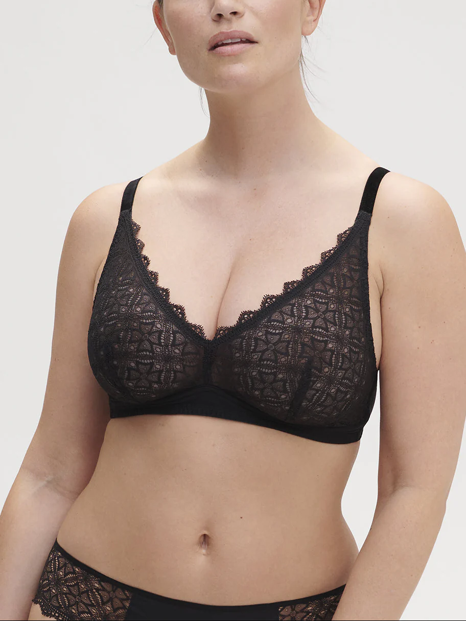 Structured wireless bra - Black - Image 4