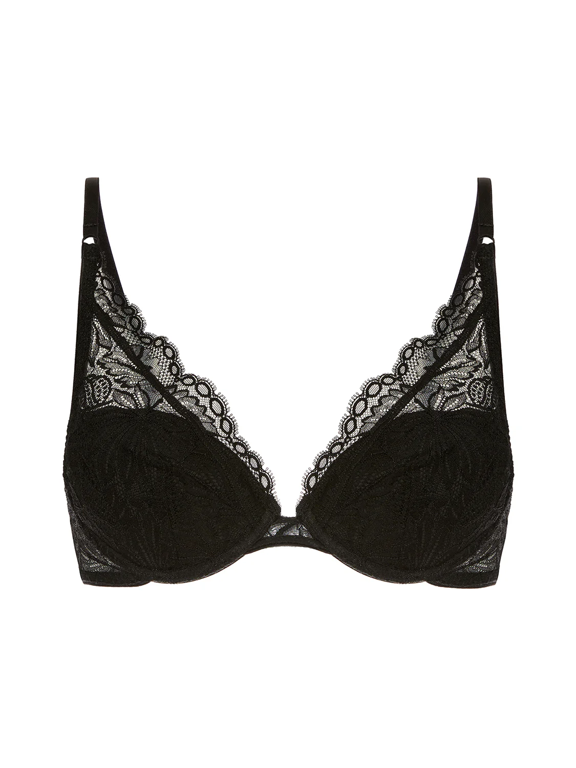 Triangle push-up bra - Black - Image 3