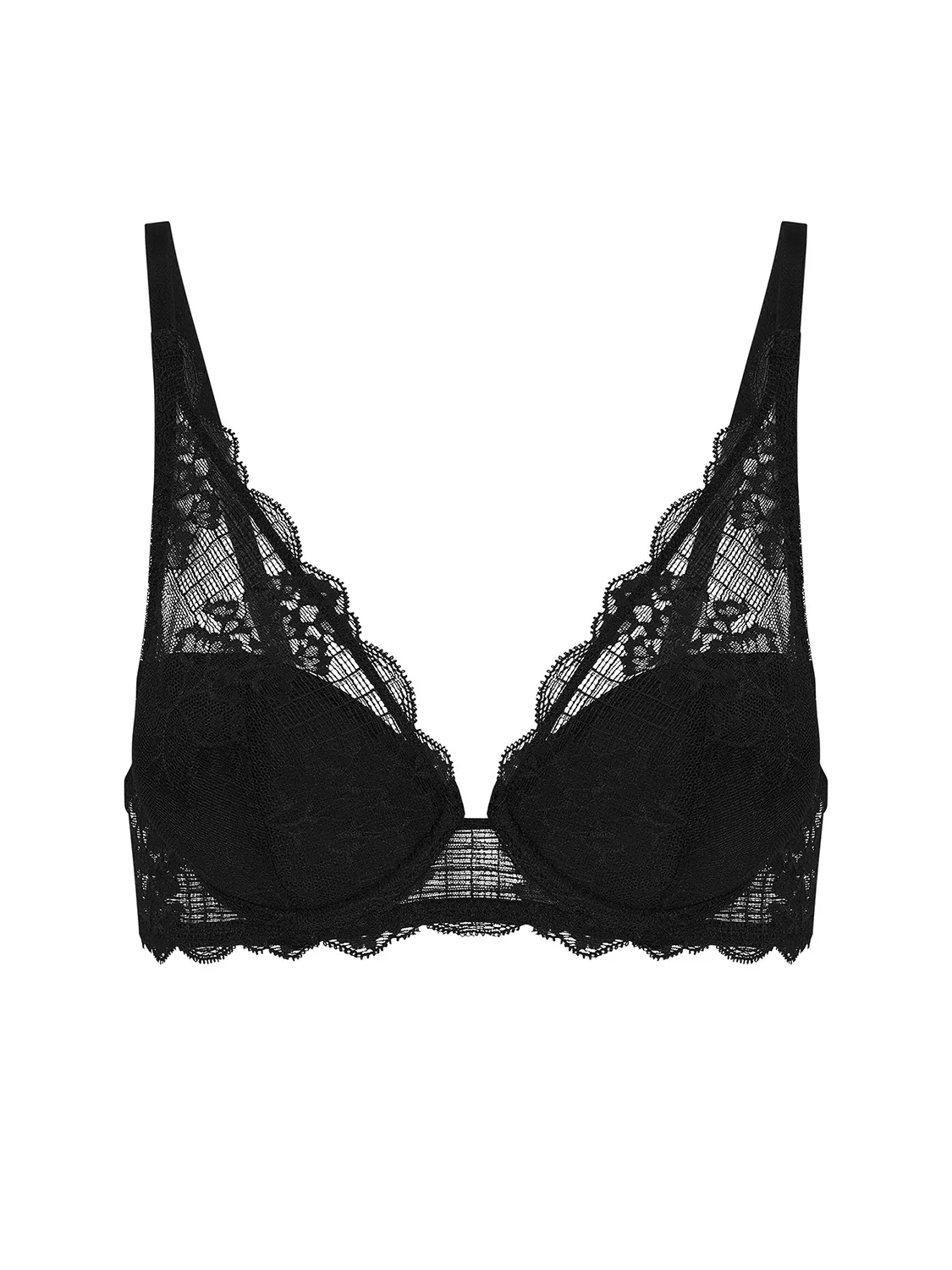 Triangle push-up bra - Black - Image 11
