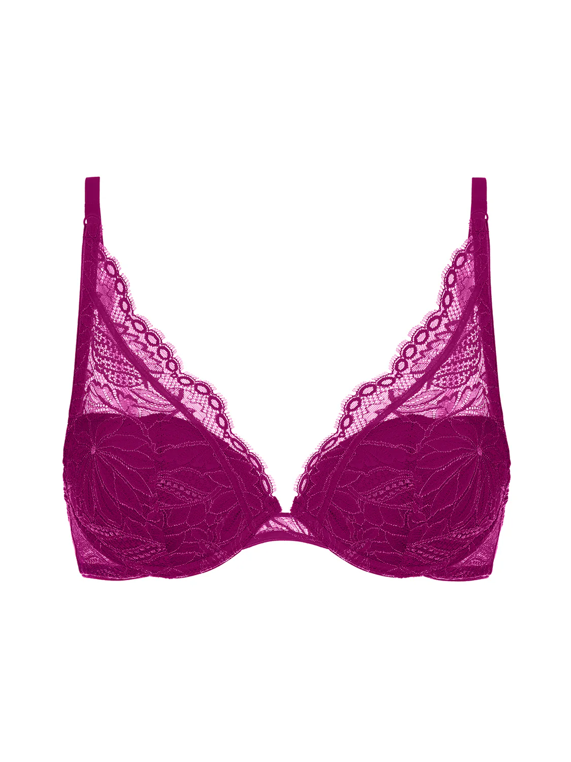Triangle push-up bra - Raspberry - Image 4
