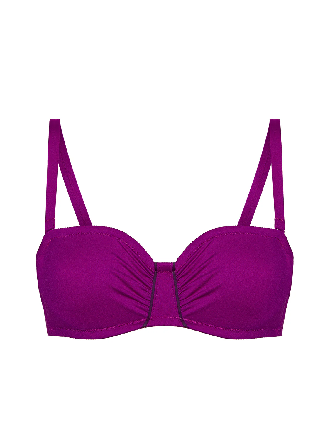 Underwired bandeau bikini top - Bougainvillea - Image 8