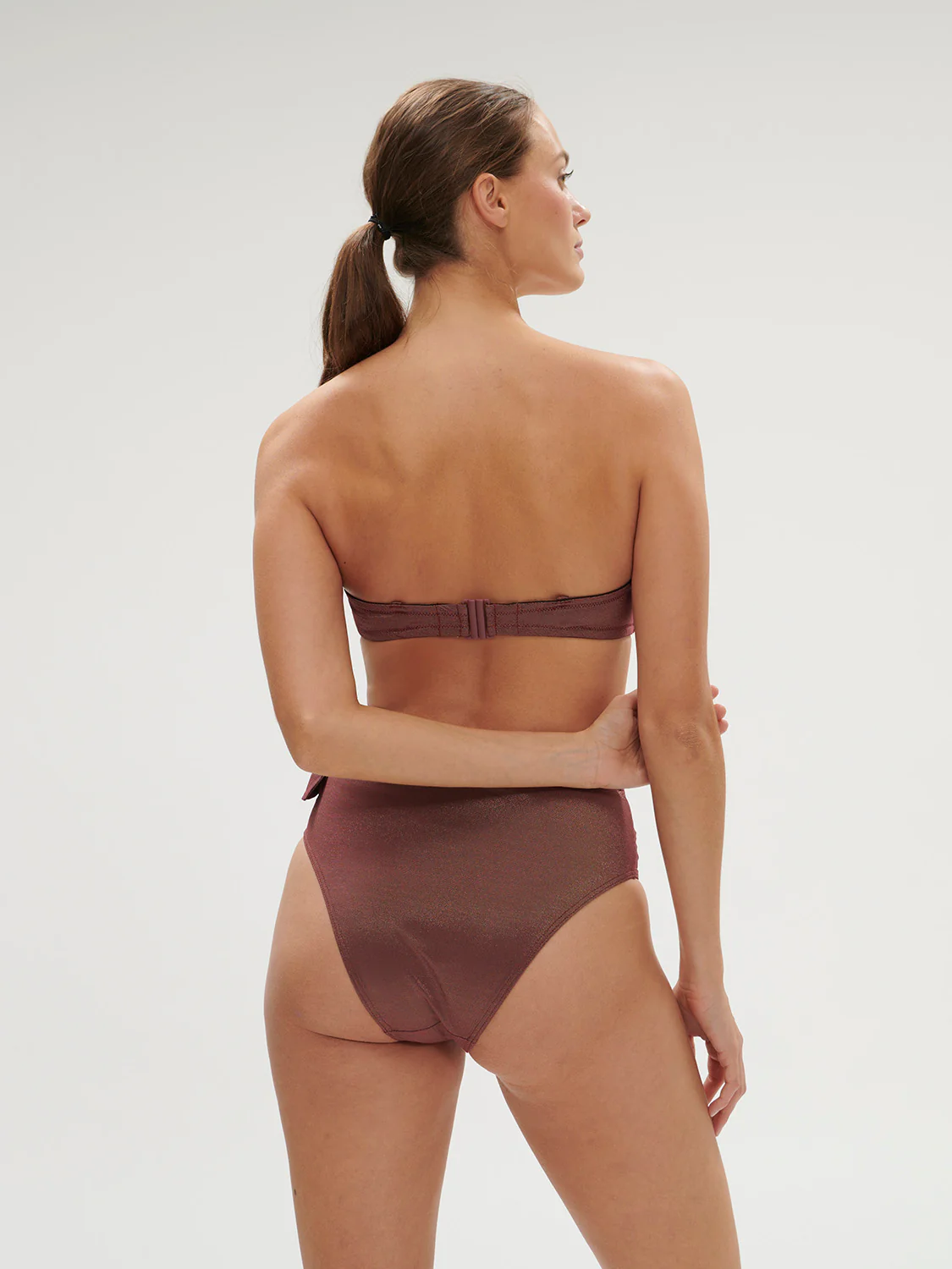 Wireless strapless bra - Lurex Dark Purple - Image 7